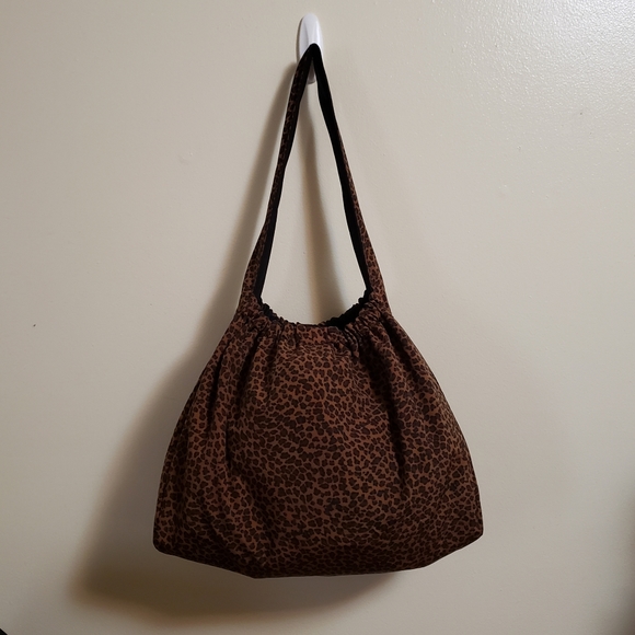 Auth Bottega Veneta Brown Leopard Nylon S-Bag - Picture 3 of 8